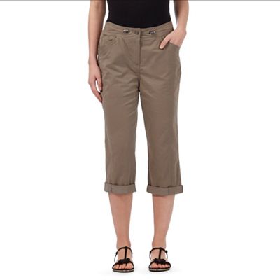 Maine New England Taupe ribbed waist trousers